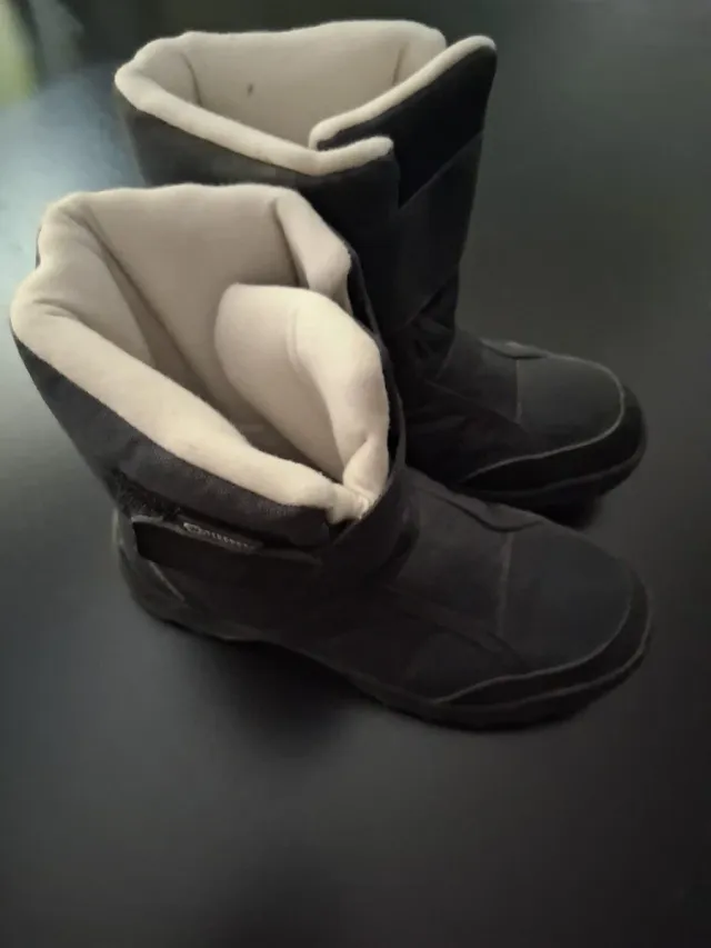 Botas de nieve y chubasquero