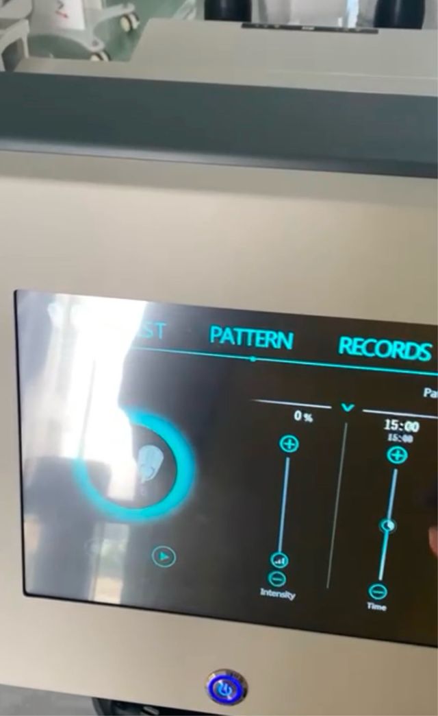Máquina electroestimulación  con fallo eléctrico