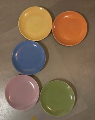 Set 5 Piatti Ceramica Giannini