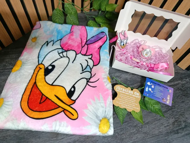 Chupete Daisy Disney con cadena mantita a juego