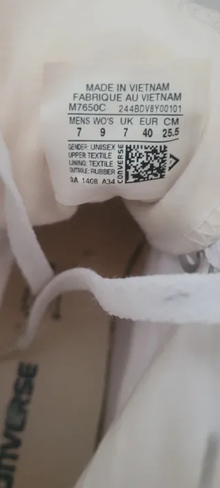 Converse Blancas Clásicas Talla 40