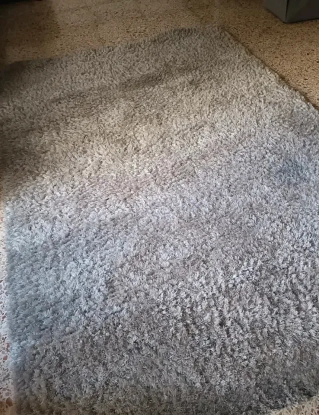 Alfombra Ikea pelo largo gris