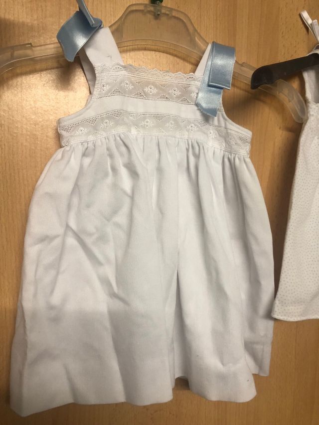 Lote 5 vestidos y pelele niña