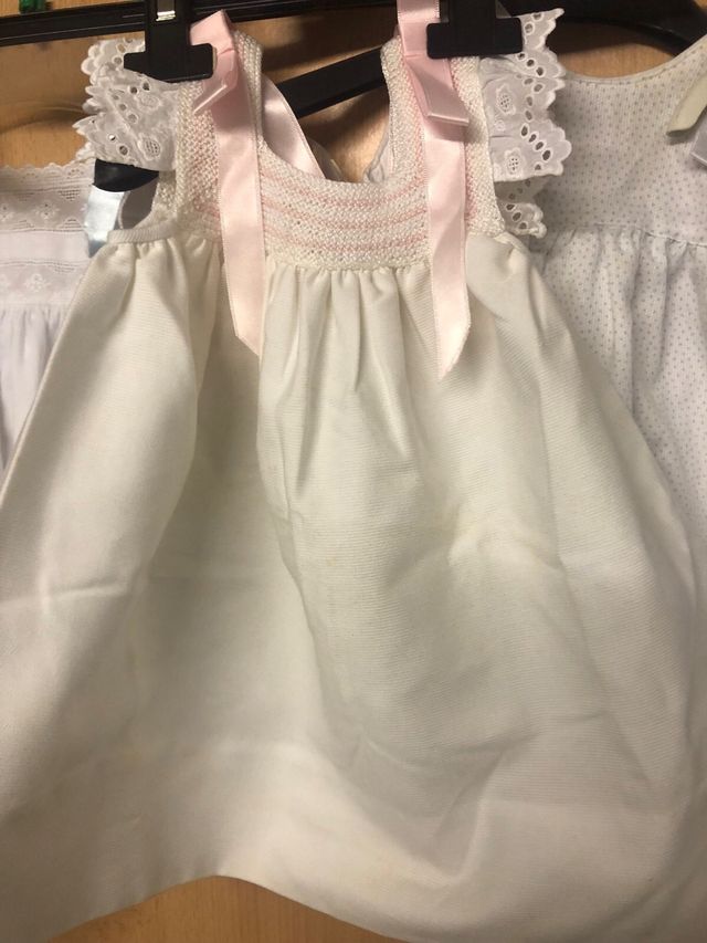 Lote 5 vestidos y pelele niña