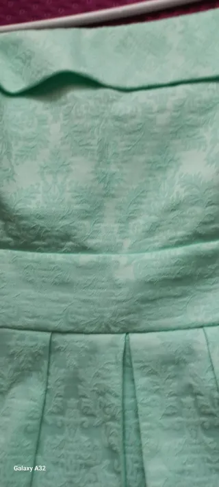 Vestido fiesta palabra de honor T40 verde