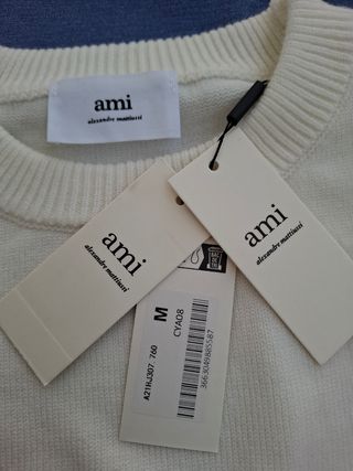 Maglione Ami Paris cuore rosso