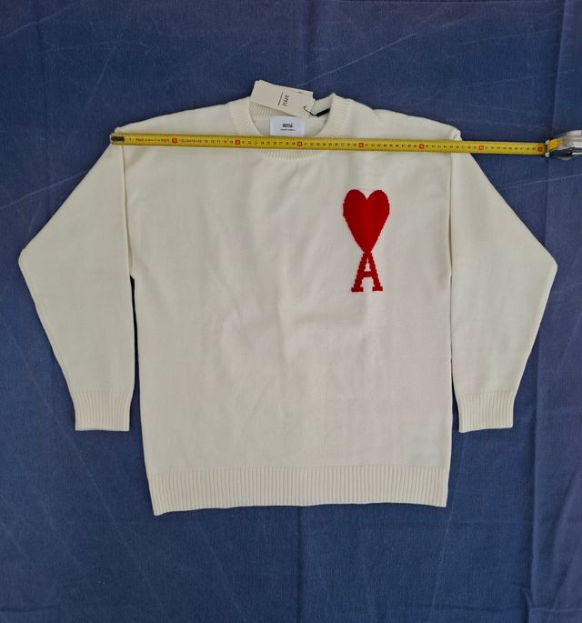 Maglione Ami Paris cuore rosso