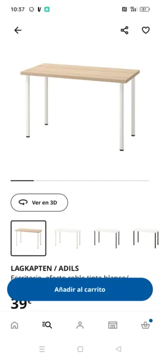 Escritorio Ikea LAGKAPTEN ADILS 120x60