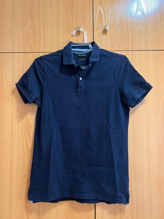 Polo azul marino Massimo Dutti