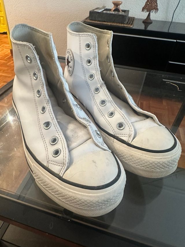 Converse All Star Blancas Piel