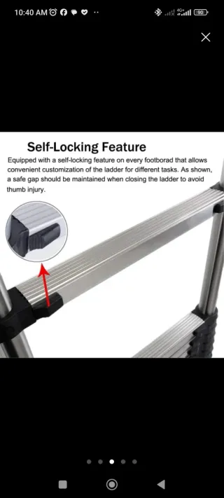 Escalera Telescópica 3.8M / 12.5FT