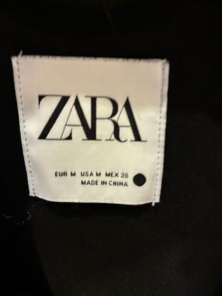 Chaqueta corta Zara ante negra talla S