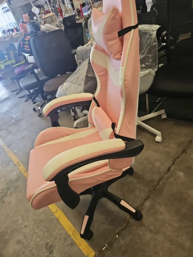 Silla Gamer Rosa y Blanca