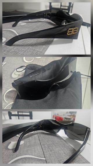 Occhiali da sole Balenciaga BB Nero Oro