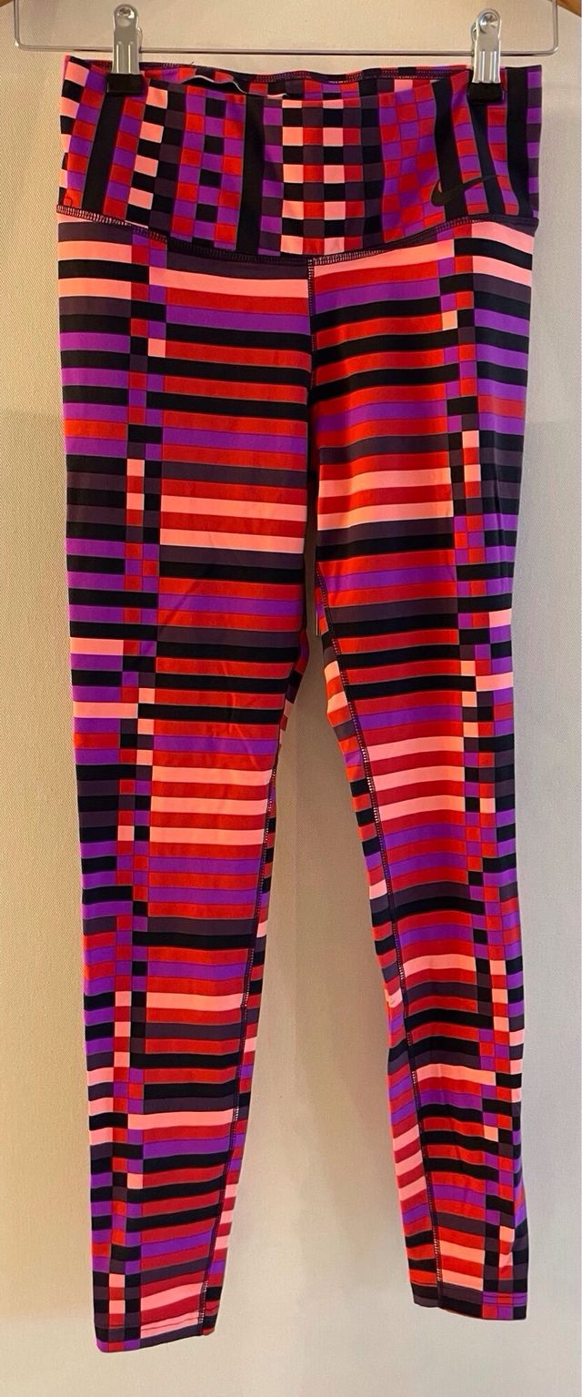 Nike Dri-Fit Leggings Morado/Rojo Talla S