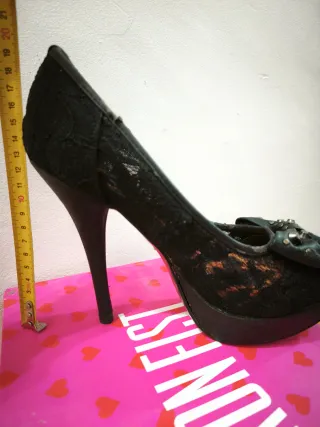 Zapatos Tacón de encaje y plataforma