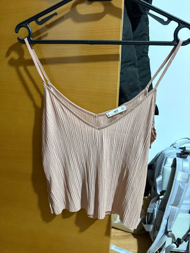 Top tirantes rosa palo Mango