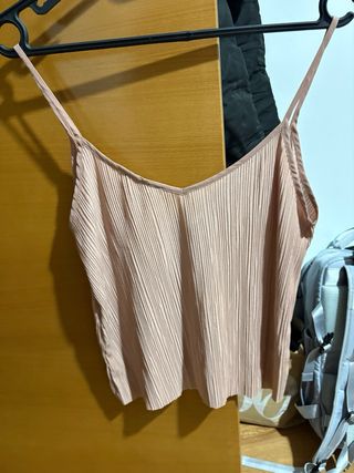 Top tirantes rosa palo Mango