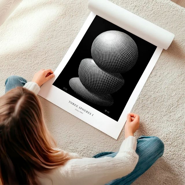 POSTER M.C. ESCHER THREE SPHERES I Taschen