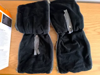 Manoplas para carrito de bebé grises. Muy cálidas.