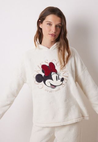 Precioso pijama largo polar Minnie Mouse XL o M