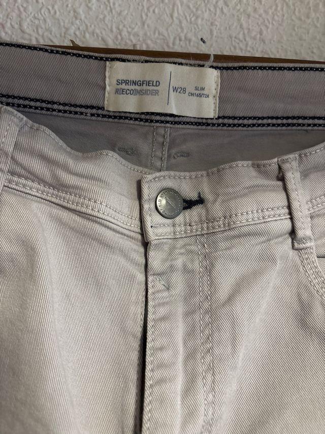 2 Pantalones Springfield Talla 30-32 Gris