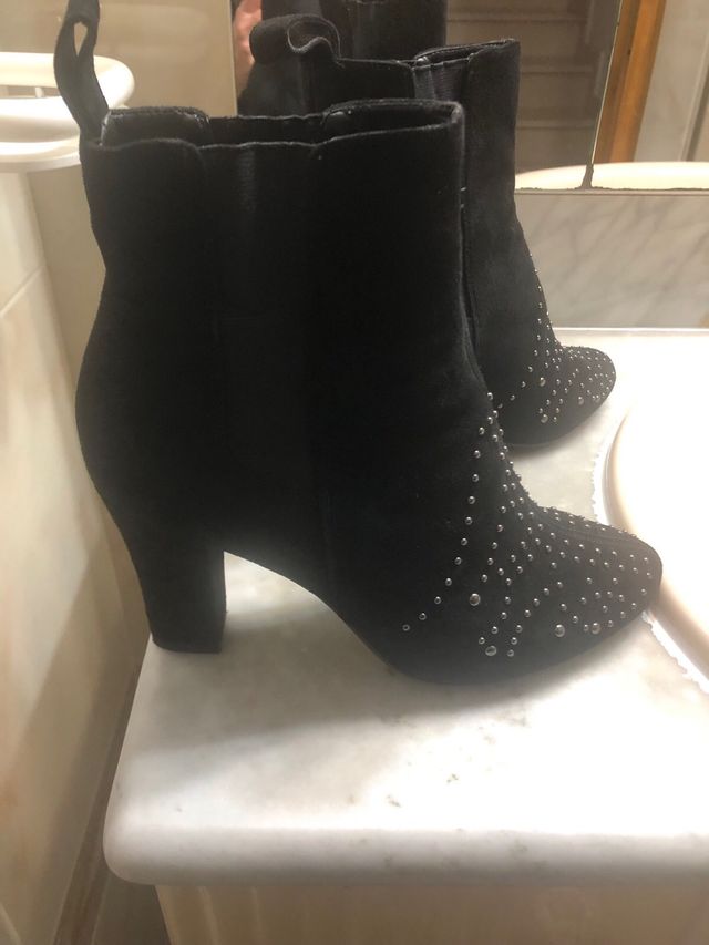 Botines Clarks Tacón Negro Talla 39