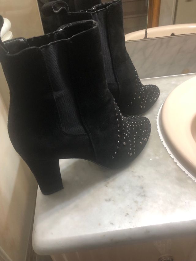 Botines Clarks Tacón Negro Talla 39