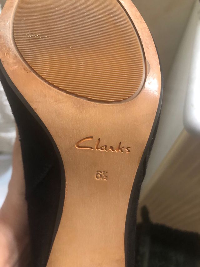 Botines Clarks Tacón Negro Talla 39