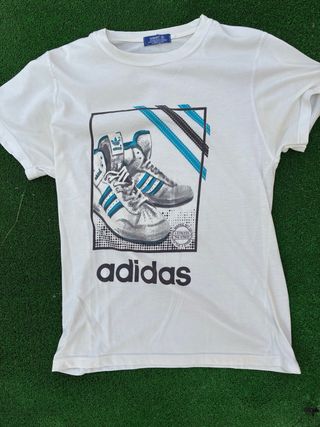 OFERTA !! Camiseta ADIDAS Blanca Estampada