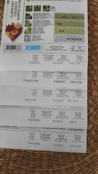 5 bustine di semi di fiori Hortus