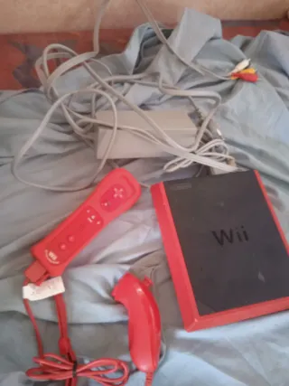 Consola Nintendo Wii Roja y Negra