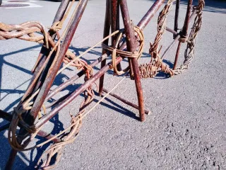 Bici artesanal mimbre y madera