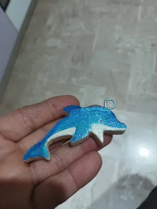 Portachiavi delfino in legno