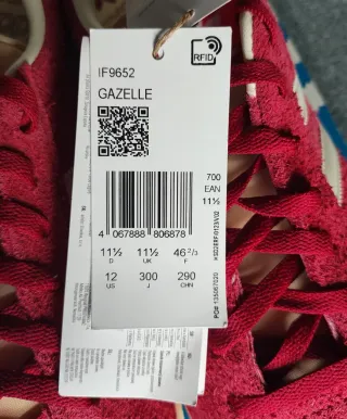 Zapatillas Adidas Gazelle Rojas y Blancas