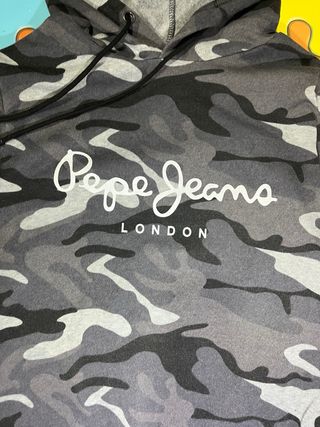 Sudadera Pepe Jeans Camuflaje Gris y Negra