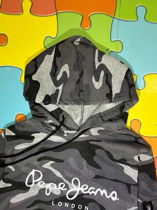 Sudadera Pepe Jeans Camuflaje Gris y Negra