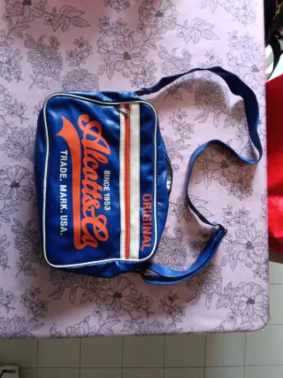 Borsa tracolla uomo alcott & co. blu/rossa vintage