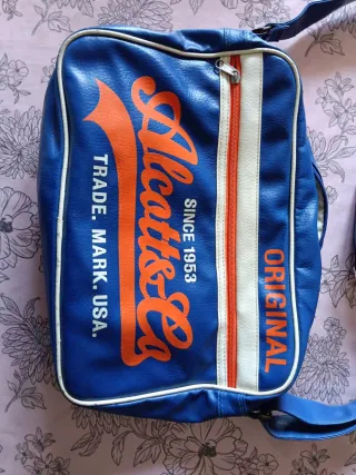 Borsa tracolla uomo alcott & co. blu/rossa vintage