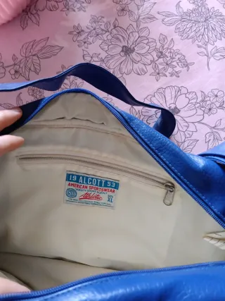 Borsa tracolla uomo alcott & co. blu/rossa vintage