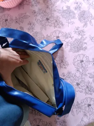 Borsa tracolla uomo alcott & co. blu/rossa vintage