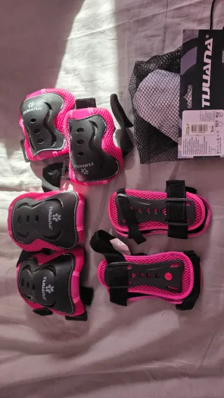 Protecciones Patinaje Talla M/L Rosa