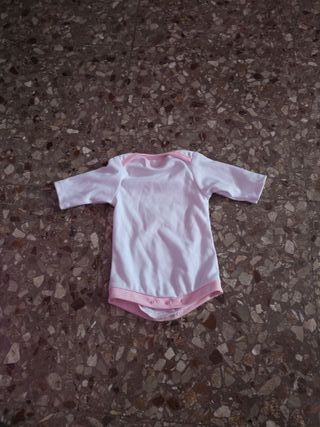 Body per bambola bianco e rosa