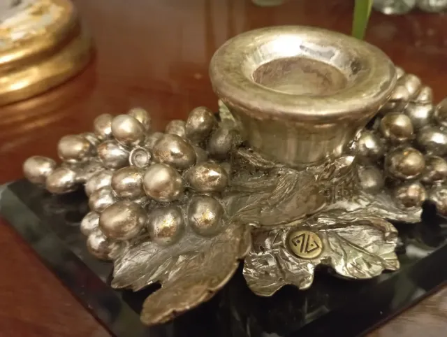 Portavelas Art Decó baño de plata