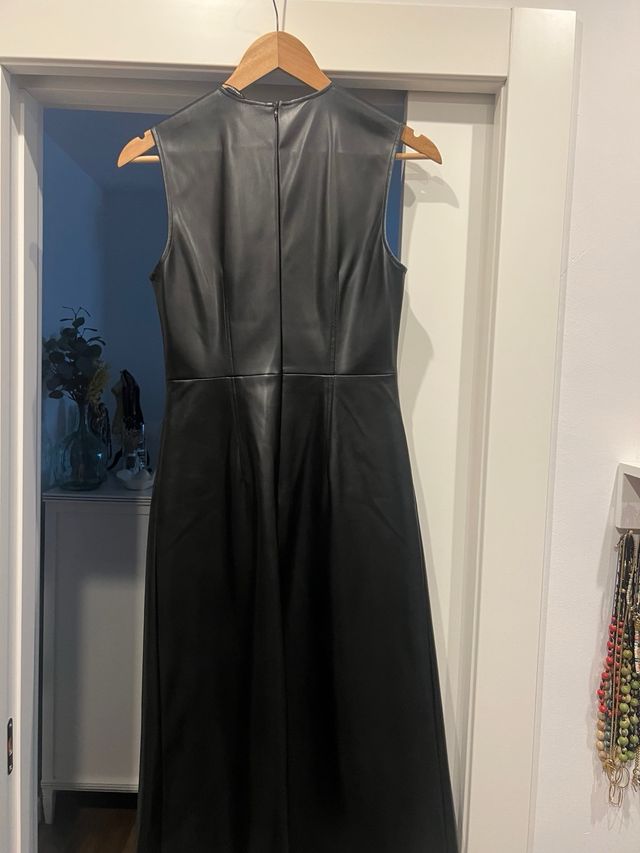 Vestido Sfera Polipiel Negro Talla S