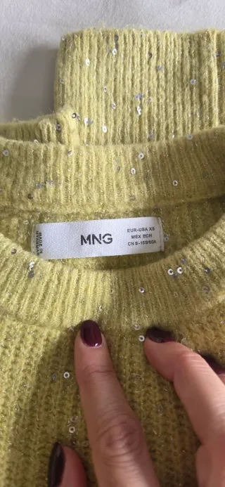 Jersey MNG lentejuelas verde/amarillo