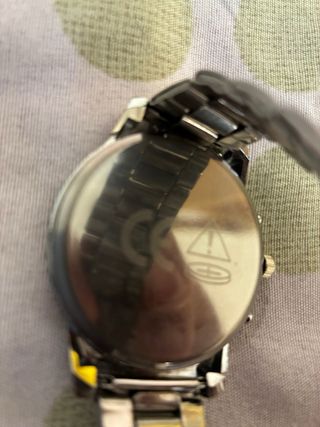 Reloj Geneva Hombre Negro y Plateado