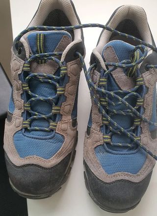 Zapatillas Montaña Trekking Azul/Gris