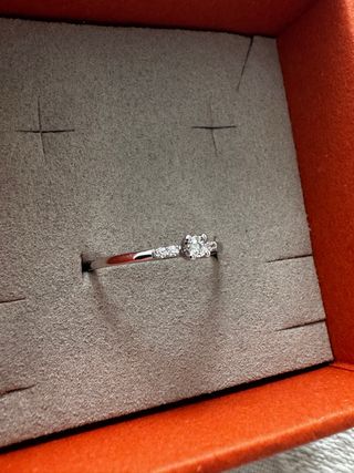 Anillo Oro Blanco Diamante Lecarre