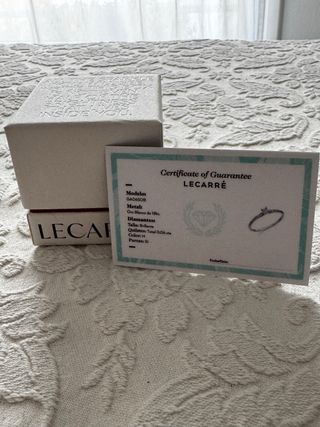 Anillo Oro Blanco Diamante Lecarre
